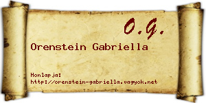 Orenstein Gabriella névjegykártya